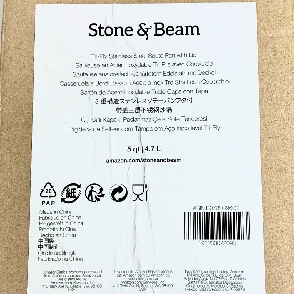 Stone&Beam Tri-Ply Stainless 5qt Saute Pan & Lid - Picture 11 of 16